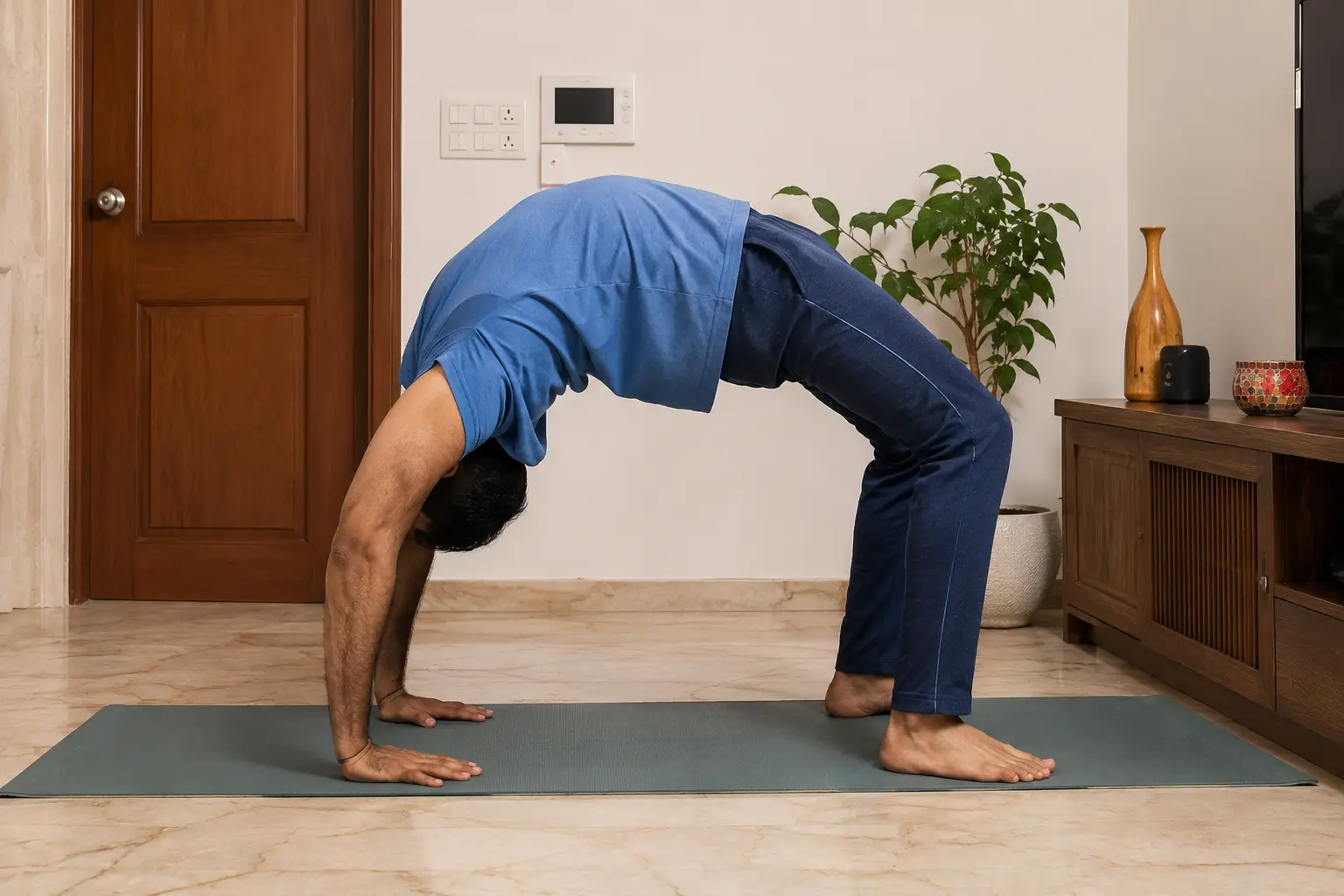 Home yoga session