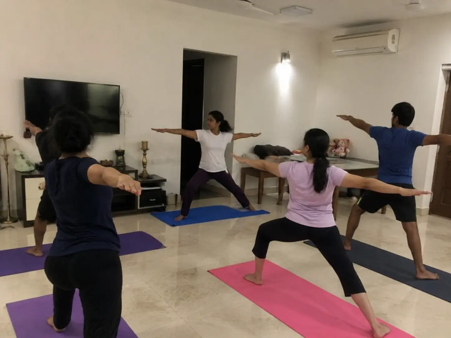 Group yoga class