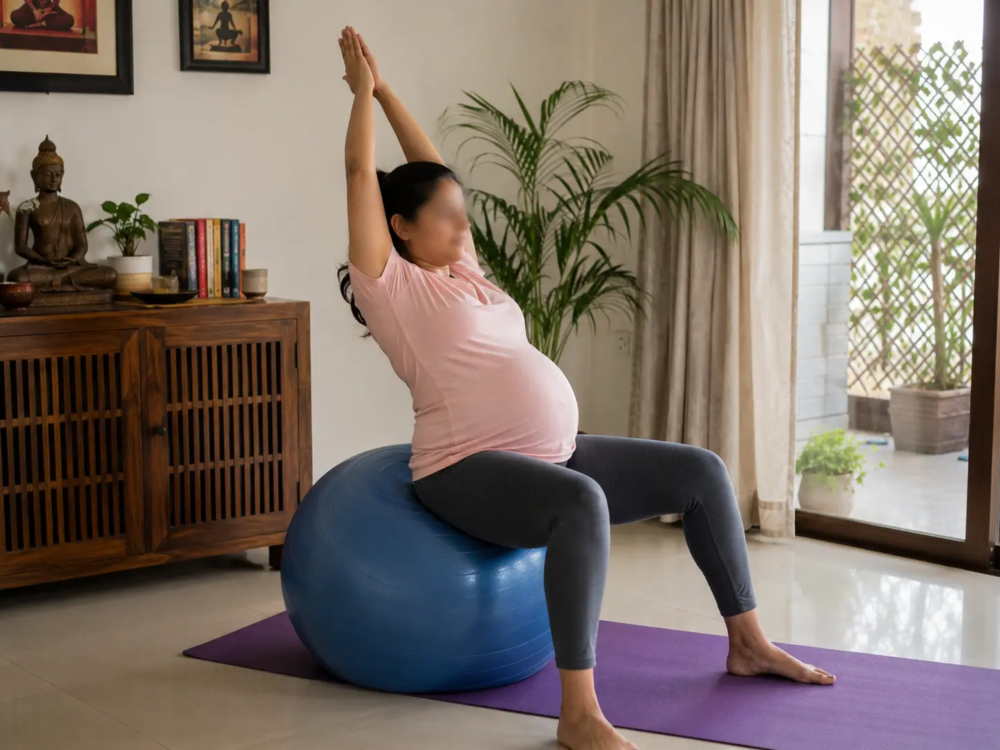 Prenatal yoga class