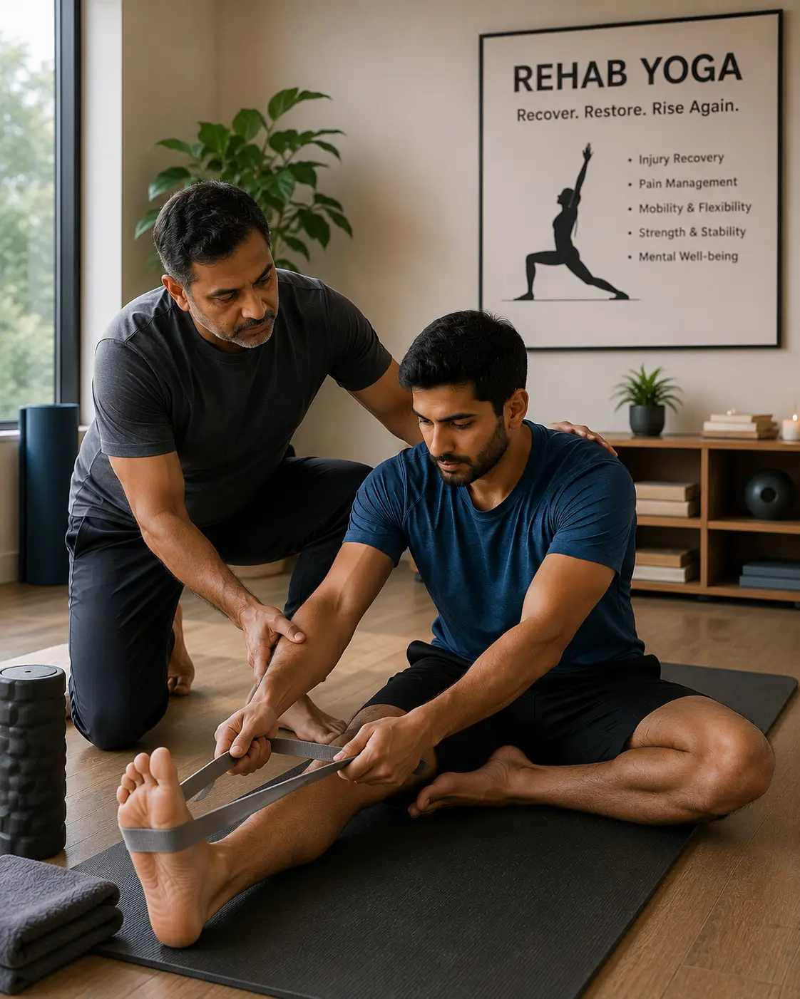 Rehab yoga for injury recovery